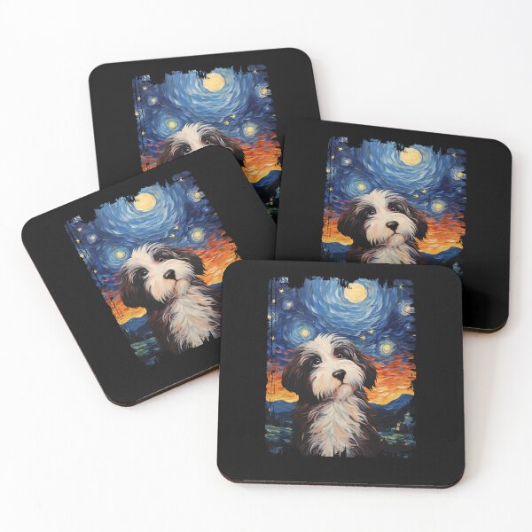 Item preview, Funny Bernedoodle Starry Night Illustration Mom Dad Kids designed and sold by rafaeltto.