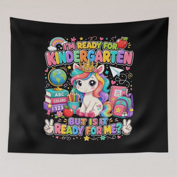 Item preview, I'm Ready For Kindergarten But Is It Ready For Me? Unicorn Student Back To School designed and sold by FormalDehyena.