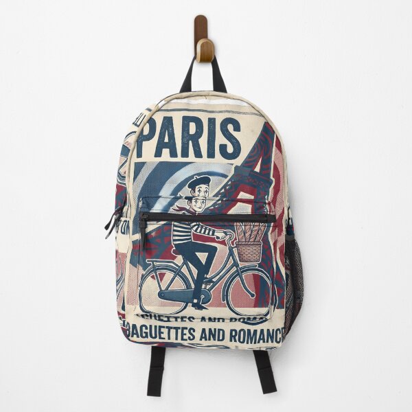 Item preview, Mid-Century Paris France Baguette Bicycle Poster designed and sold by EKHOAISTORE.