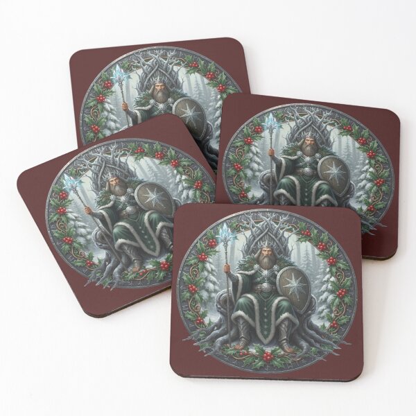 Item preview, The Holly King Winter Solstice Yule British Folklore Art designed and sold by Englandbear.