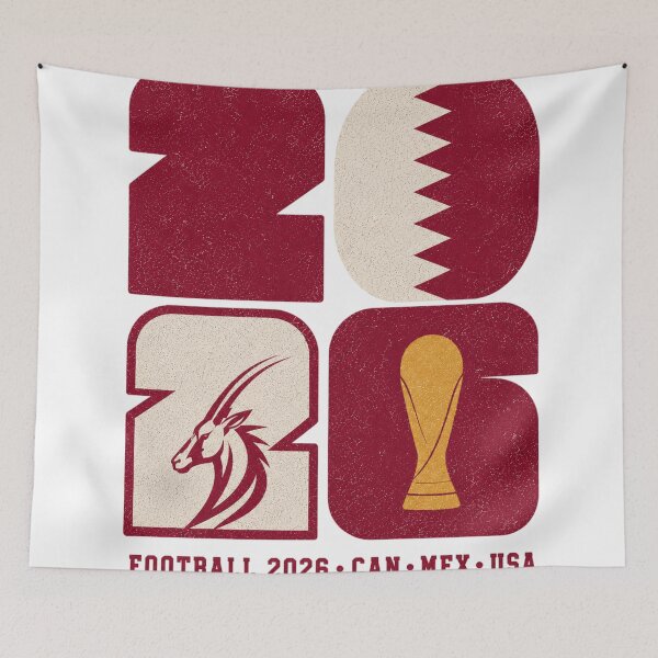 Artikelvorschau, Katar FIFA WM Logo Kollektion für T-Shirts und Merchandise entworfen und verkauft von FittheHype.