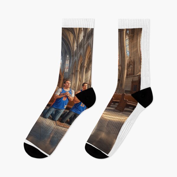 Item preview, Super NY Knicks Fans Seinfeld Stiller Lee Chalamet Praying designed and sold by Home Decor Art.