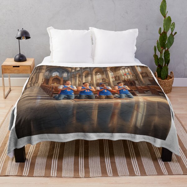 Item preview, Super NY Knicks Fans Seinfeld Stiller Lee Chalamet Praying designed and sold by Home Decor Art.