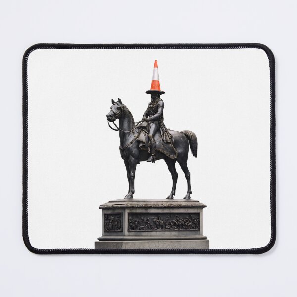 Item preview, Glasgow Traffic Cone Statue Scottish Humour Pride Sticker designed and sold by ArcanePrintsxo.