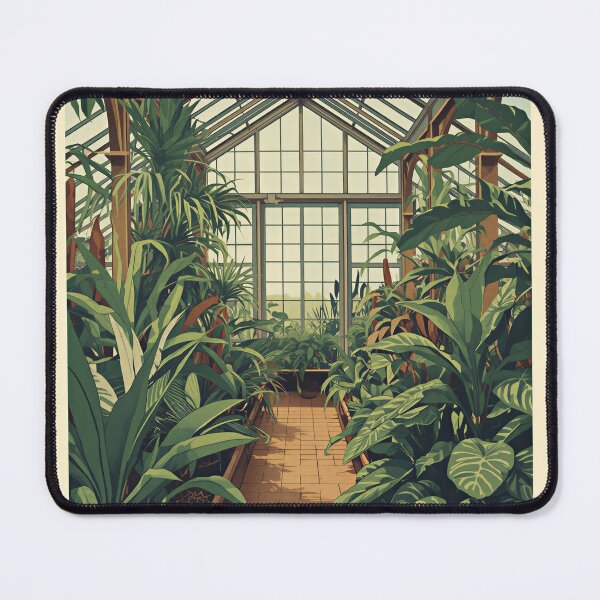 Item preview, Vintage Botanical Greenhouse Interior Plant Lover Artwork designed and sold by Evergreen Horizon Works.