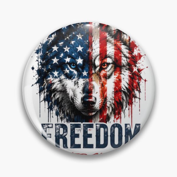 Item preview, Freedom Never Sleeps Patriotic Wolf designed and sold by novaduman.