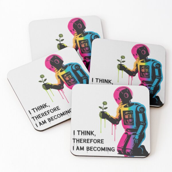 Item preview, Banksy Robot - I think, therefore I am becoming designed and sold by 123ks.