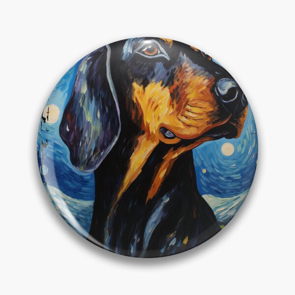 Item preview, Funny Black and Tan Coonhound Starry Night Illustration Mom Dad Kids designed and sold by rafaeltto.