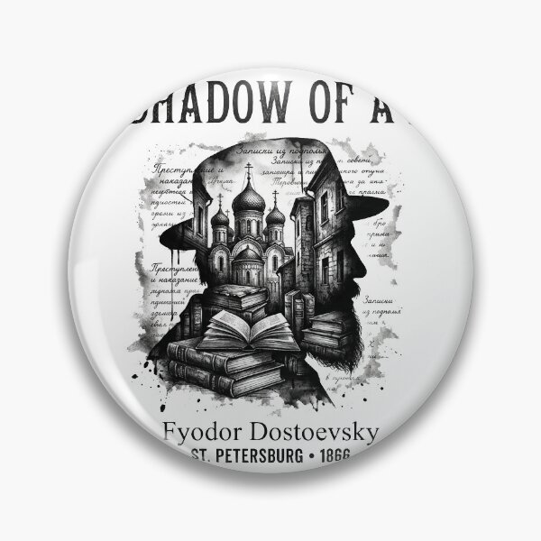 Item preview, "Fyodor Dostoevsky: 'The Shadow of a Soul' - Literary Double Exposure Art" designed and sold by Adham5tito.
