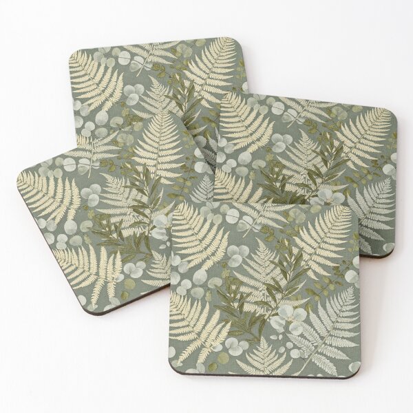 Item preview, Dark Sage Fern and Eucalyptus Botanical Pattern designed and sold by ArtDesignRemix.