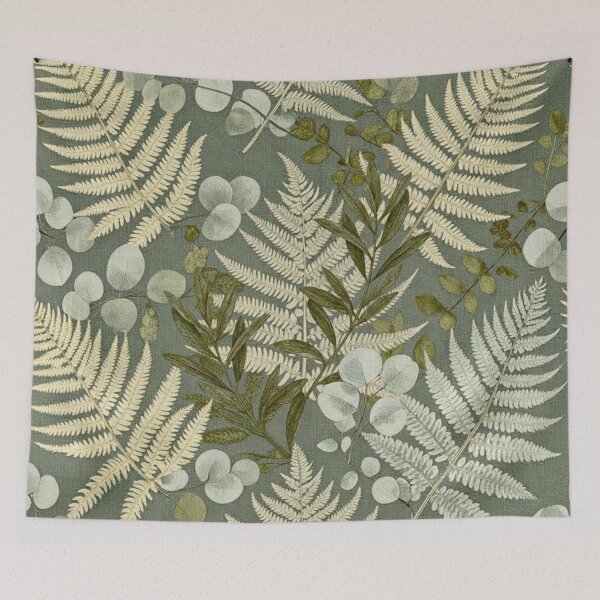 Item preview, Dark Sage Fern and Eucalyptus Botanical Pattern designed and sold by ArtDesignRemix.