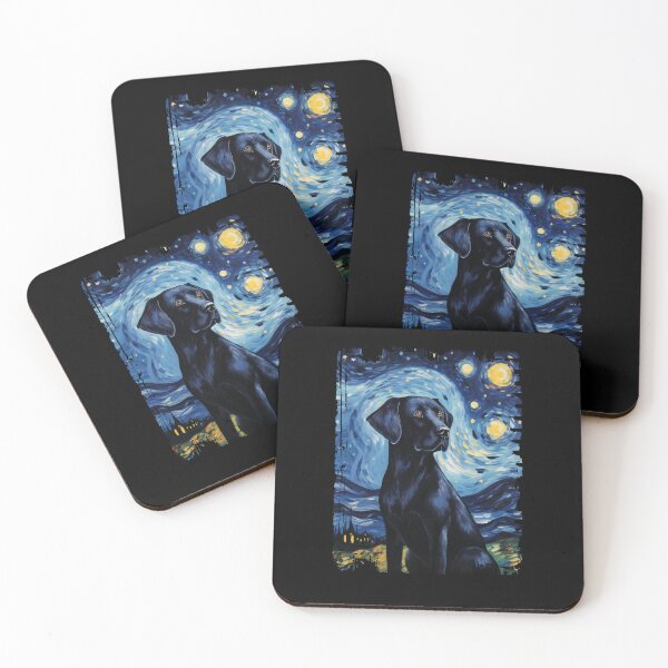 Item preview, Funny Black Labrador Starry Night Illustration Mom Dad Kids designed and sold by rafaeltto.