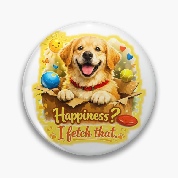 Item preview, Golden Retriever Joy – “Happiness? I Fetch That.” designed and sold by bluesirian22.