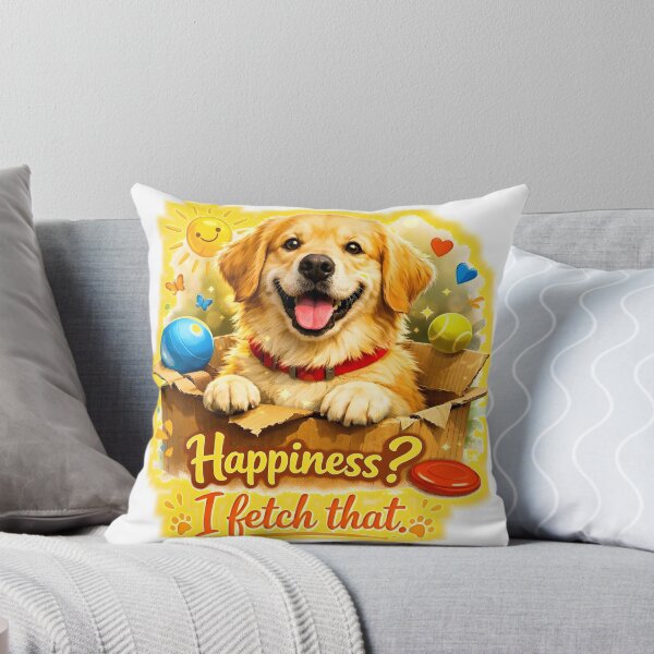 Item preview, Golden Retriever Joy – “Happiness? I Fetch That.” designed and sold by bluesirian22.