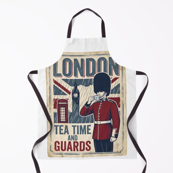 Item preview, Retro London England Royal Guard Tea Travel Print designed and sold by EKHOAISTORE.