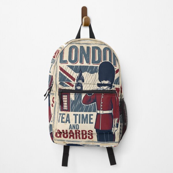 Item preview, Retro London England Royal Guard Tea Travel Print designed and sold by EKHOAISTORE.
