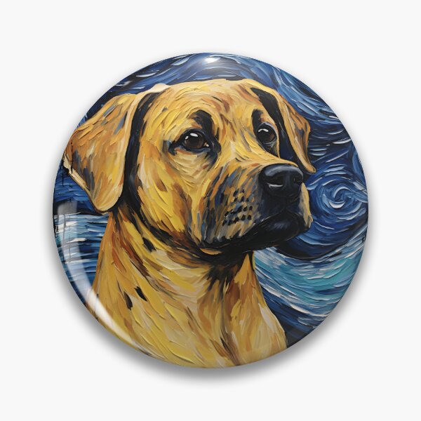 Item preview, Funny Black Mouth Cur Starry Night Illustration Mom Dad Kids designed and sold by rafaeltto.
