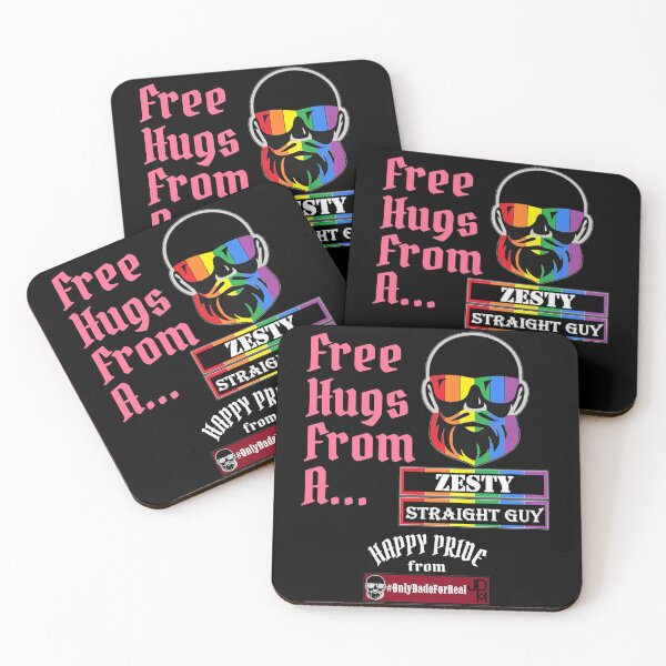 Item preview, Free Hugs Zesty Straight Guy (Black) *More Colors Available in Collection designed and sold by OnlyDadsForReal.