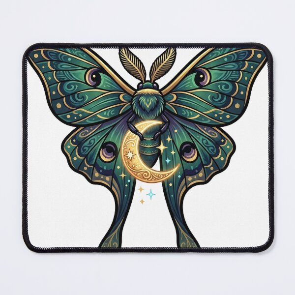 Item preview, Celestial Luna Moth and Moon designed and sold by sakinahco.