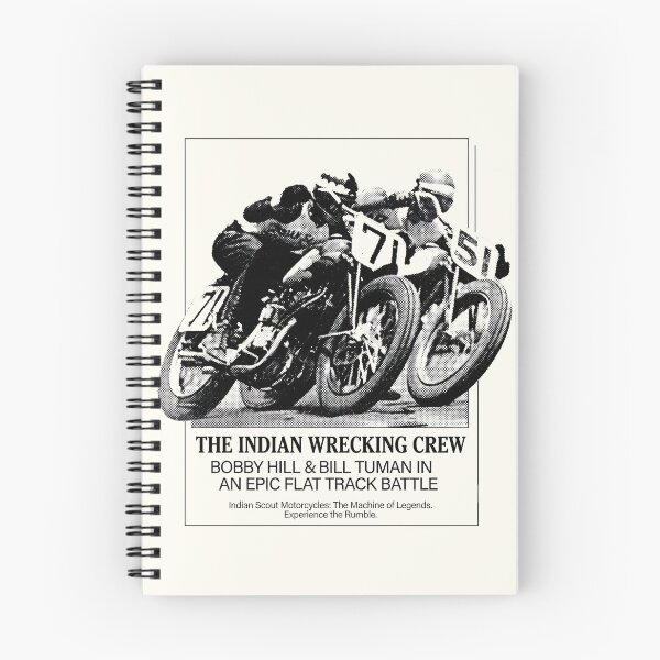Item preview, 1950s Indian Scout Flat Track Racing Vintage Newspaper designed and sold by EdGraphy.