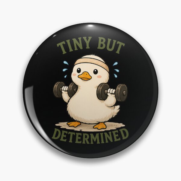 Item preview, Tiny But Determined Duck Gym Motivation Design designed and sold by HumbleAthlete.