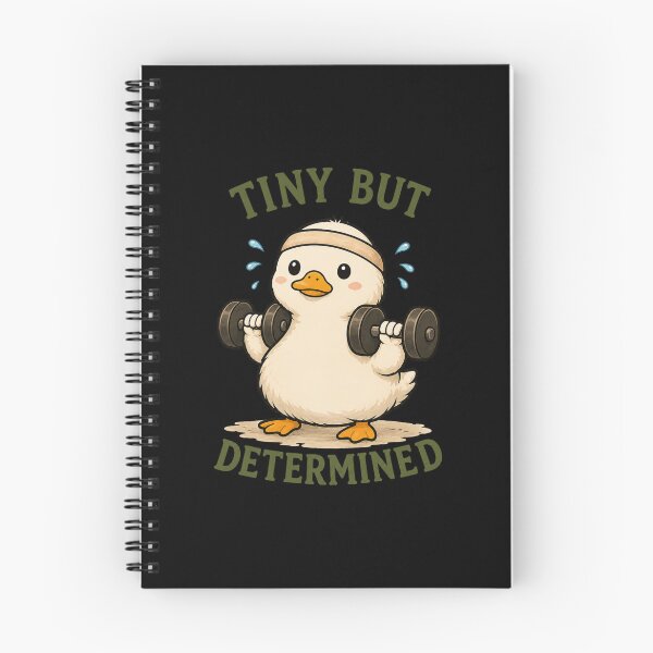 Item preview, Tiny But Determined Duck Gym Motivation Design designed and sold by HumbleAthlete.