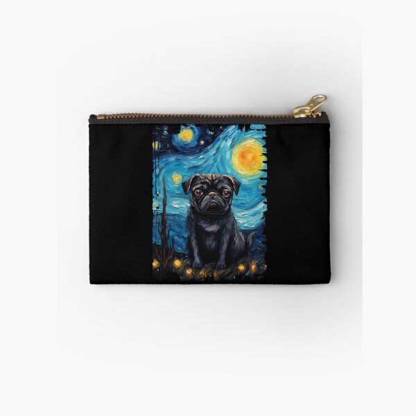 Item preview, Funny Black Pug Starry Night Illustration Mom Dad Kids designed and sold by rafaeltto.