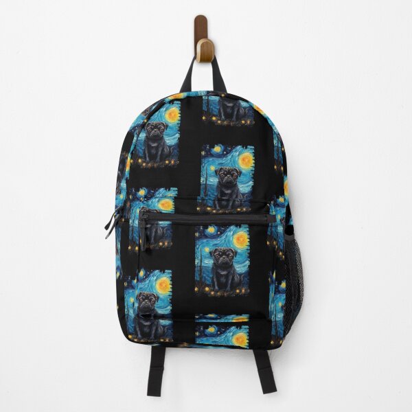 Item preview, Funny Black Pug Starry Night Illustration Mom Dad Kids designed and sold by rafaeltto.
