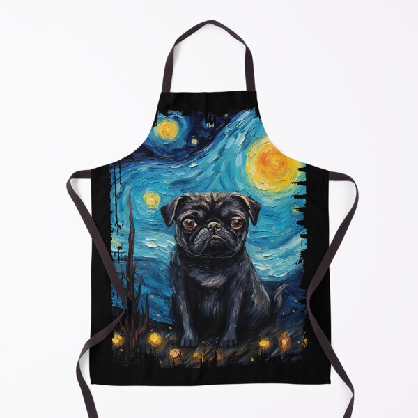 Item preview, Funny Black Pug Starry Night Illustration Mom Dad Kids designed and sold by rafaeltto.