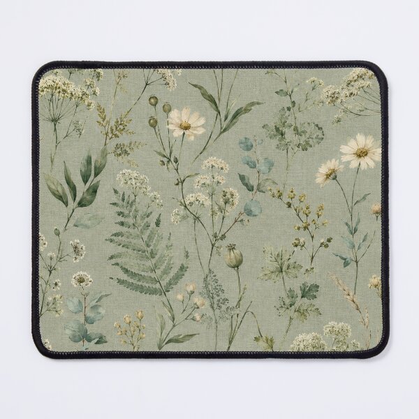 Item preview, Sage Green Wildflower Meadow Pattern designed and sold by ArtDesignRemix.