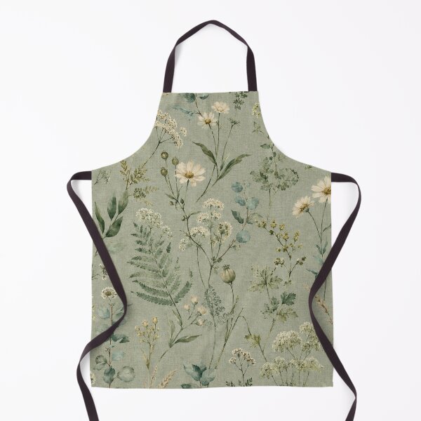 Item preview, Sage Green Wildflower Meadow Pattern designed and sold by ArtDesignRemix.