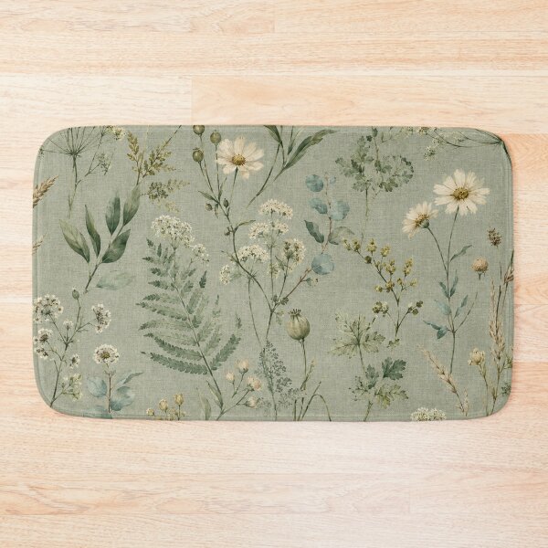 Item preview, Sage Green Wildflower Meadow Pattern designed and sold by ArtDesignRemix.