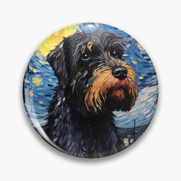 Item preview, Funny Black Russian Terrier Starry Night Illustration Mom Dad Kids designed and sold by rafaeltto.