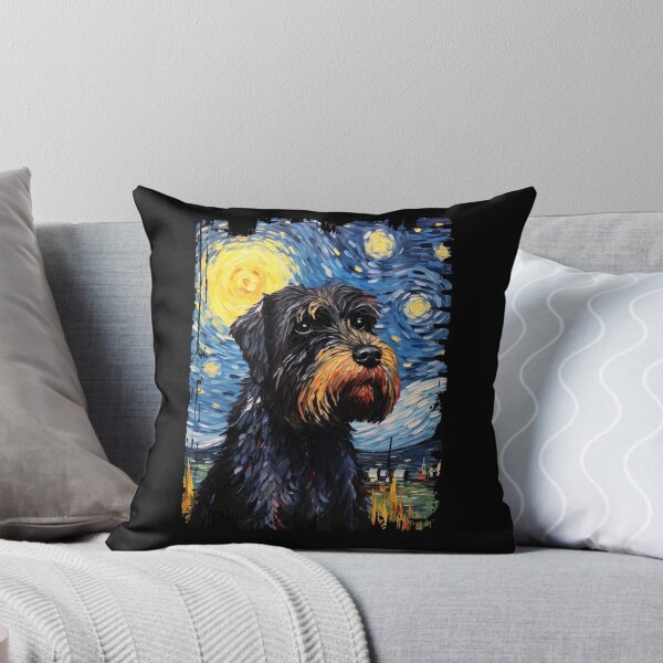 Item preview, Funny Black Russian Terrier Starry Night Illustration Mom Dad Kids designed and sold by rafaeltto.