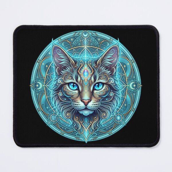 Item preview, Mystical Cosmic Cat Mandala designed and sold by Spiritualwall.
