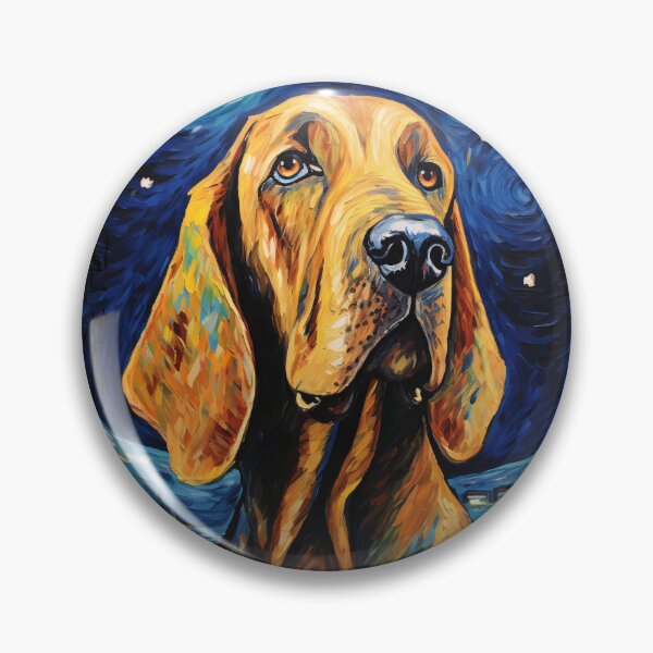 Item preview, Funny Bloodhound Starry Night Illustration Mom Dad Kids designed and sold by rafaeltto.