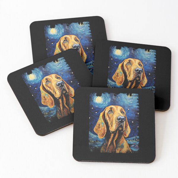 Item preview, Funny Bloodhound Starry Night Illustration Mom Dad Kids designed and sold by rafaeltto.