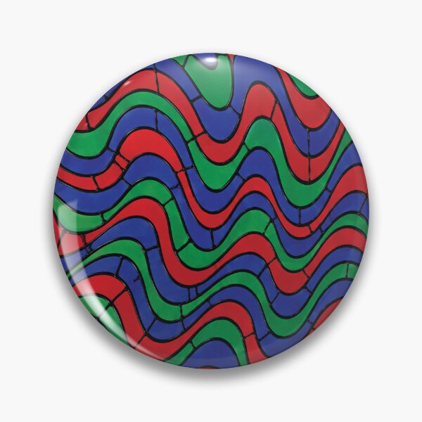 Item preview, Jewel Tone Stained Glass Wavy Pattern-Emerald Sapphire Ruby Mosaic Design designed and sold by DjFreeq.