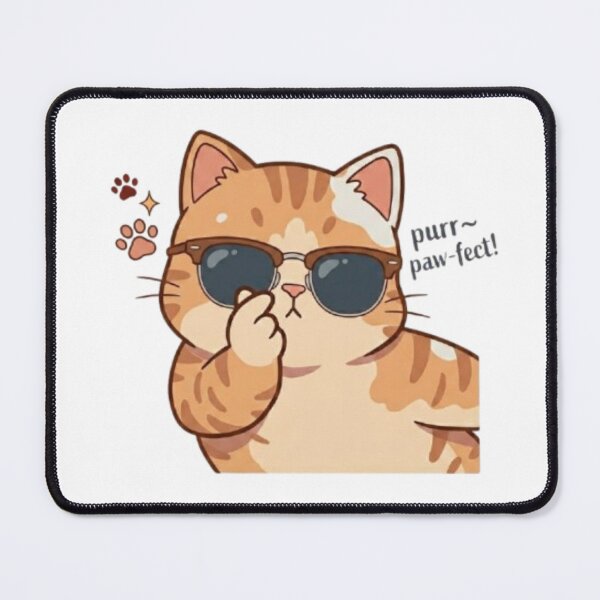 Item preview, Purr Paw-Fect Cat Tote Bag – Cute Kawaii Orange Tabby Sunglasses Cool Cat Pun All Over Print Tote Bag designed and sold by IconicDesignsXd.