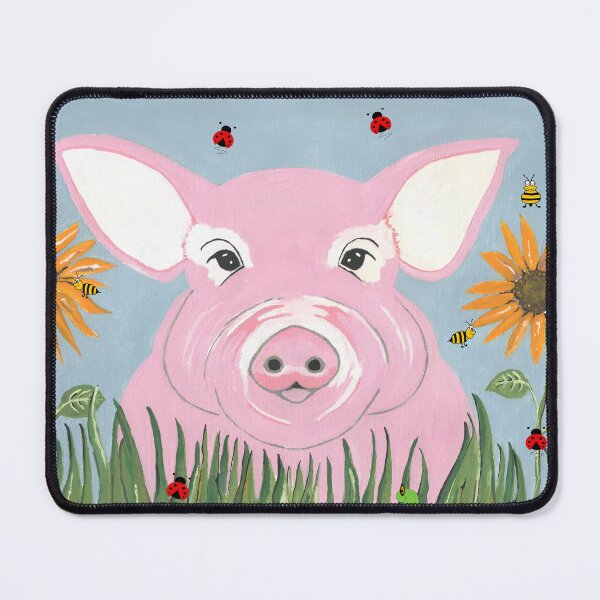 Item preview, Cute Pig Field Of Flowers Painting designed and sold by Sartoris Art.