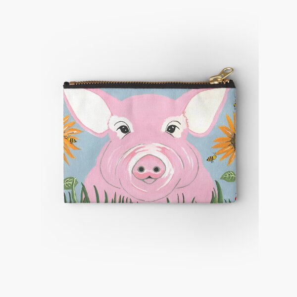 Item preview, Cute Pig Field Of Flowers Painting designed and sold by Sartoris Art.