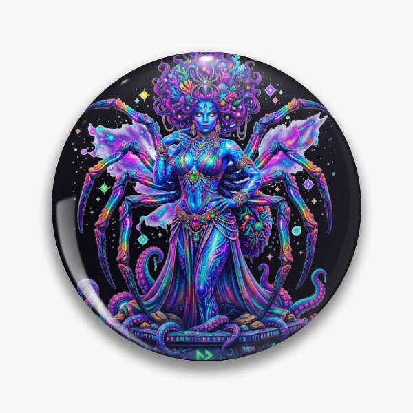 Item preview, Psychedelic Spider Queen Kraken Fantasy Art designed and sold by ChaEmm_Studio.