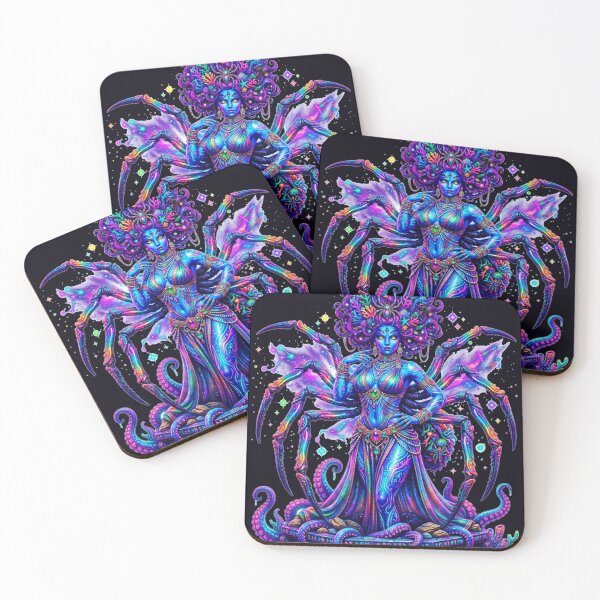 Item preview, Psychedelic Spider Queen Kraken Fantasy Art designed and sold by ChaEmm_Studio.