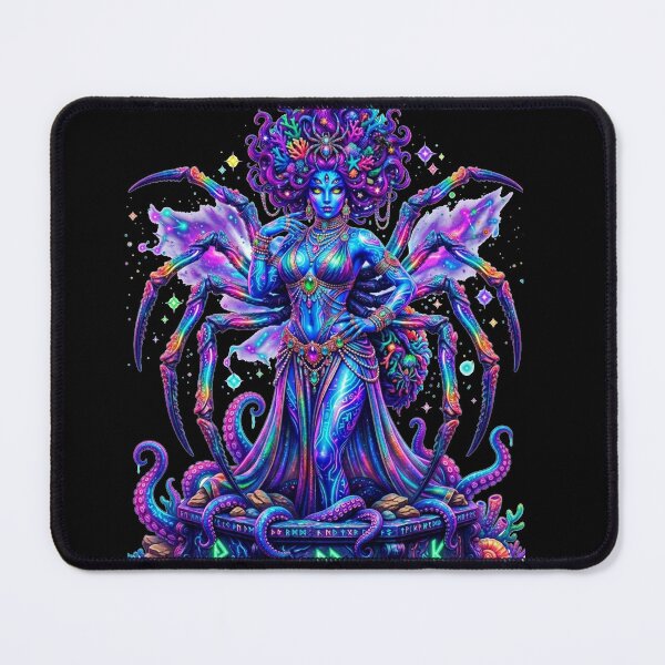 Item preview, Psychedelic Spider Queen Kraken Fantasy Art designed and sold by ChaEmm_Studio.