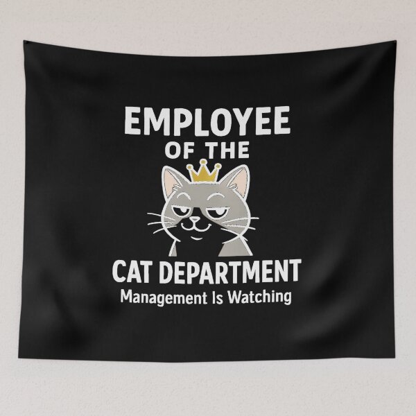 Item preview, Employee of the Cat Department Management Is Watching Funny Cat Owner Gift designed and sold by Igrowlab254.