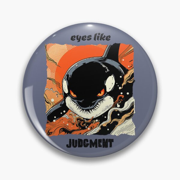 Item preview, Angry Judgment Orca – Edgy Anime Pop Art Killer Whale designed and sold by FIREDesignsPOD.