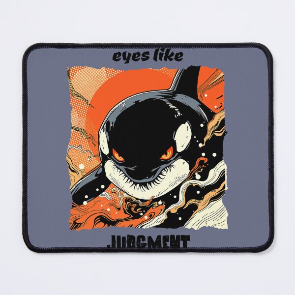 Item preview, Angry Judgment Orca – Edgy Anime Pop Art Killer Whale designed and sold by FIREDesignsPOD.