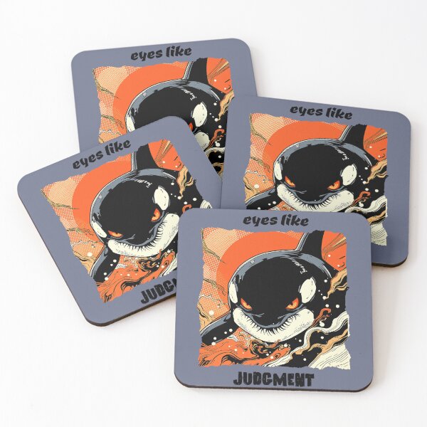 Item preview, Angry Judgment Orca – Edgy Anime Pop Art Killer Whale designed and sold by FIREDesignsPOD.