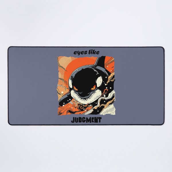 Item preview, Angry Judgment Orca – Edgy Anime Pop Art Killer Whale designed and sold by FIREDesignsPOD.