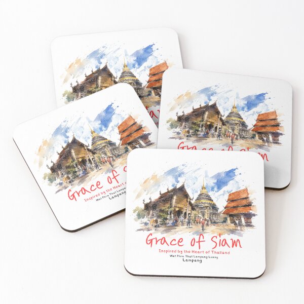 Item preview, Grace of Siam | Traditional Northern Thai Temple Watercolor Art designed and sold by Beeform.